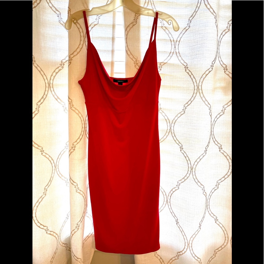 Red Cowl neck dress NWT